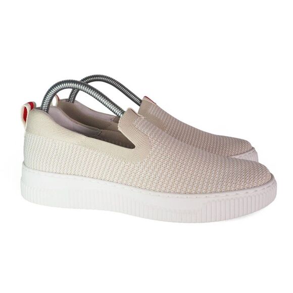 Women's Cream Slip-On Sneakers - Picture 4 of 11